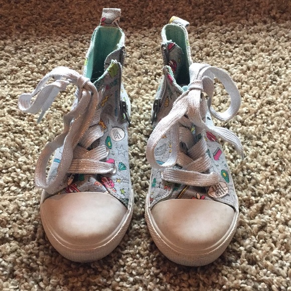 Cat & Jack Other - Cat & Jack sneakers high top gray with white